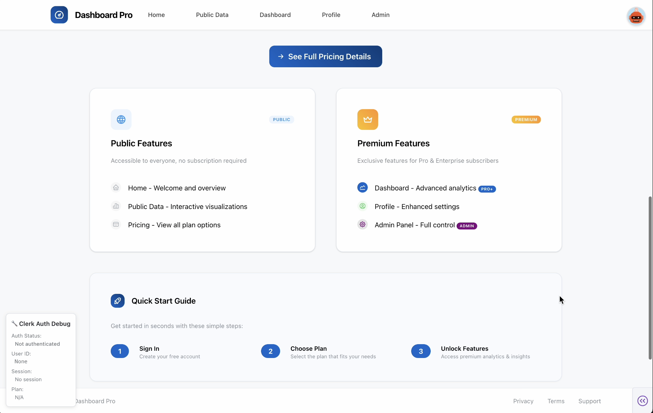 Dash Clerk Auth + Stripe Billing